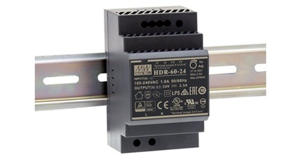 منبع تغذیه سوئیچینگ ریلی HDR-60-24